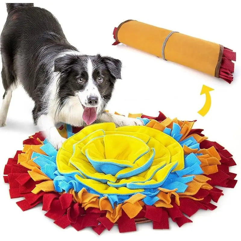 Interactive Pet Snuffle Mat for Dogs and Cats - Enhances Foraging Skills and Reduces Boredom, Ideal for Indoor and Outdoor Use, Travel-Friendly Treat Dispenser