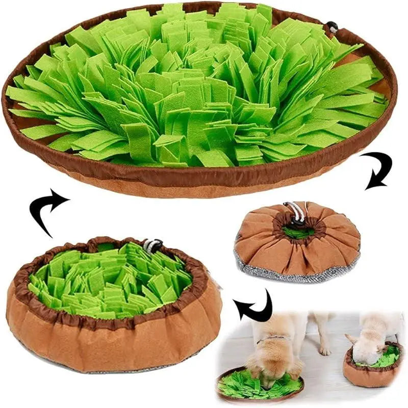 Interactive Pet Snuffle Mat for Dogs and Cats - Enhances Foraging Skills and Reduces Boredom, Ideal for Indoor and Outdoor Use, Travel-Friendly Treat Dispenser