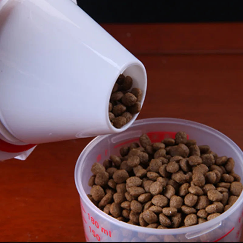 Pet Food Storage Container with Sealed Lid and Measuring Cup - Moisture-Proof Bucket for Dogs and Cats