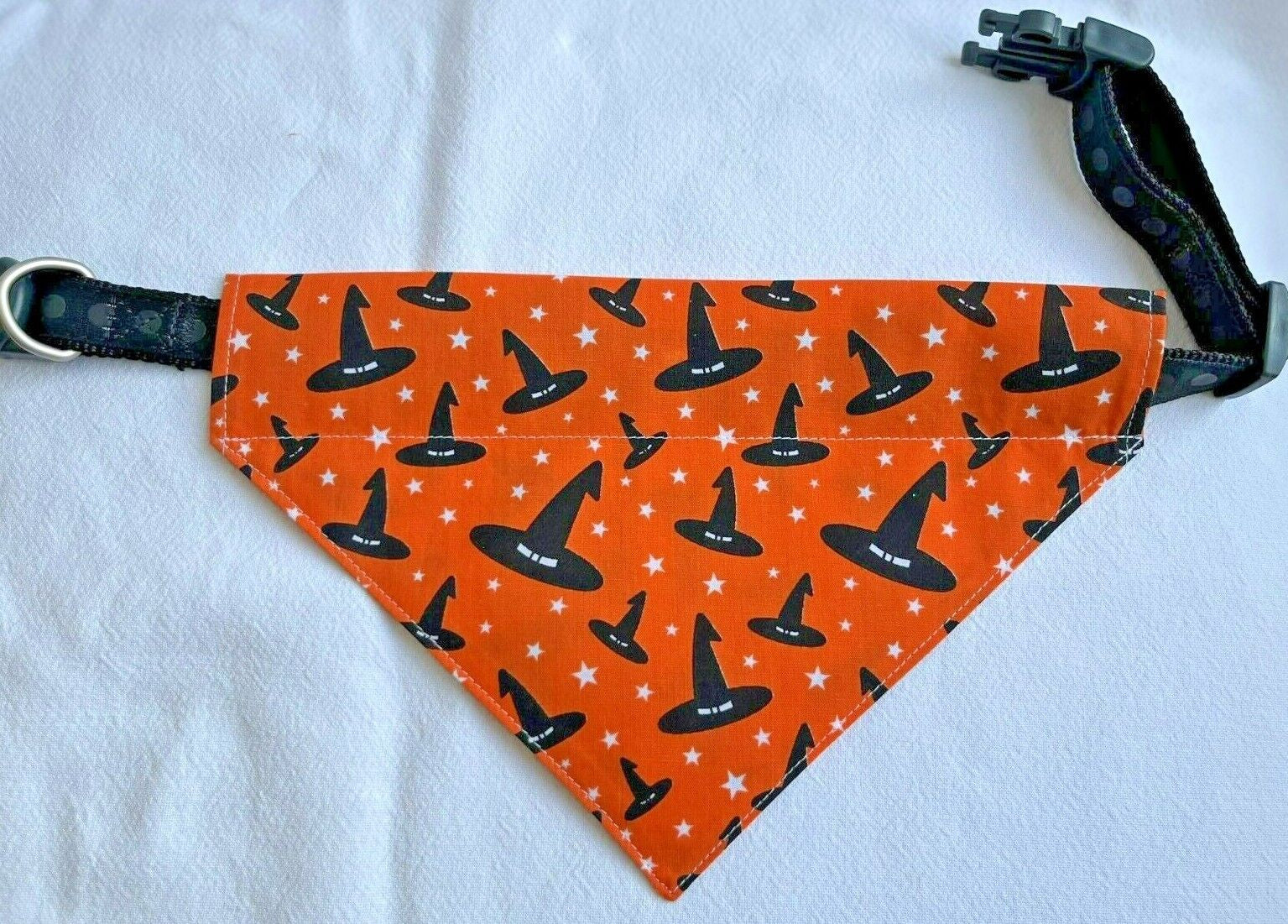 Handmade Charity Halloween Dog Bow and Bandana - Available in Multiple Sizes - Made in the UK