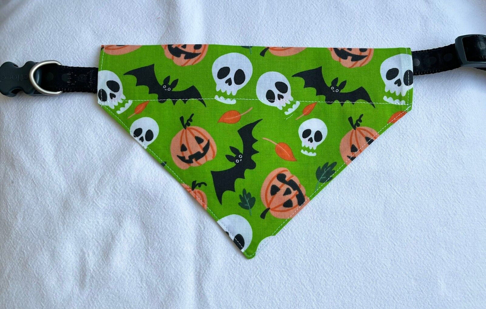 Handmade Charity Halloween Dog Bow and Bandana - Available in Multiple Sizes - Made in the UK
