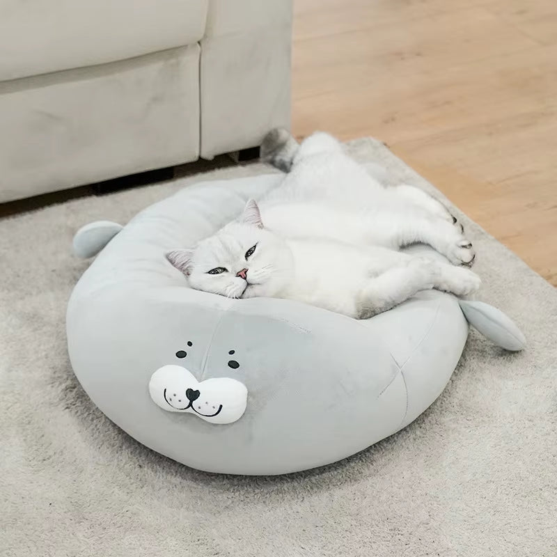 Premium Soft Fiber Dog and Cat Bed - Large Lounger Kennel Mat in Various Sizes