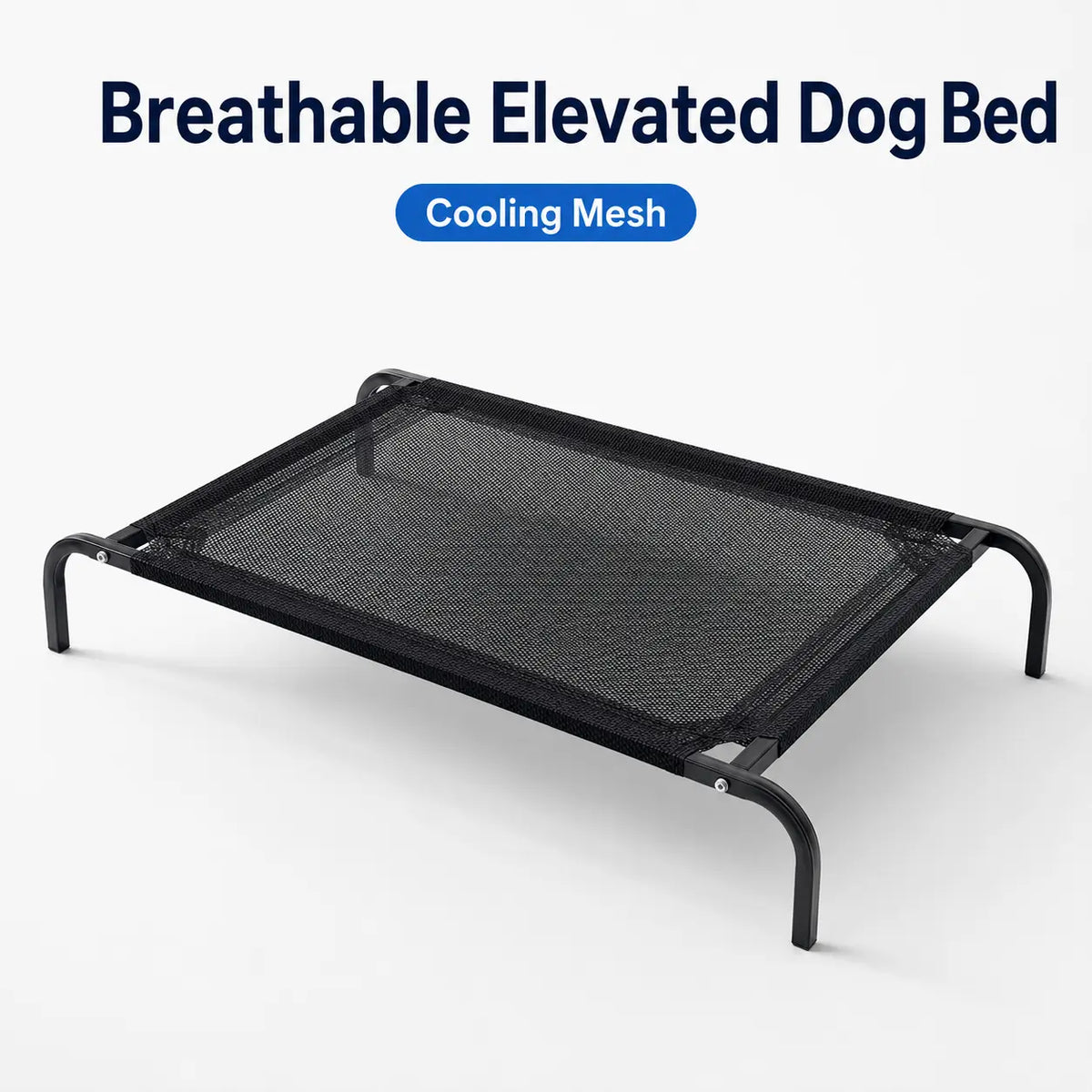 Elevated Cooling Dog Bed for Small to Medium Breeds - 36.2" L x 23.6" W x 5.9" H, Breathable Mesh Cot with Sturdy Metal Frame, Enhanced Airflow, Suitable for Indoor and Outdoor Use