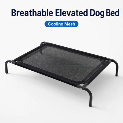 Elevated Cooling Dog Bed for Small to Medium Breeds - 36.2" L x 23.6" W x 5.9" H, Breathable Mesh Cot with Sturdy Metal Frame, Enhanced Airflow, Suitable for Indoor and Outdoor Use