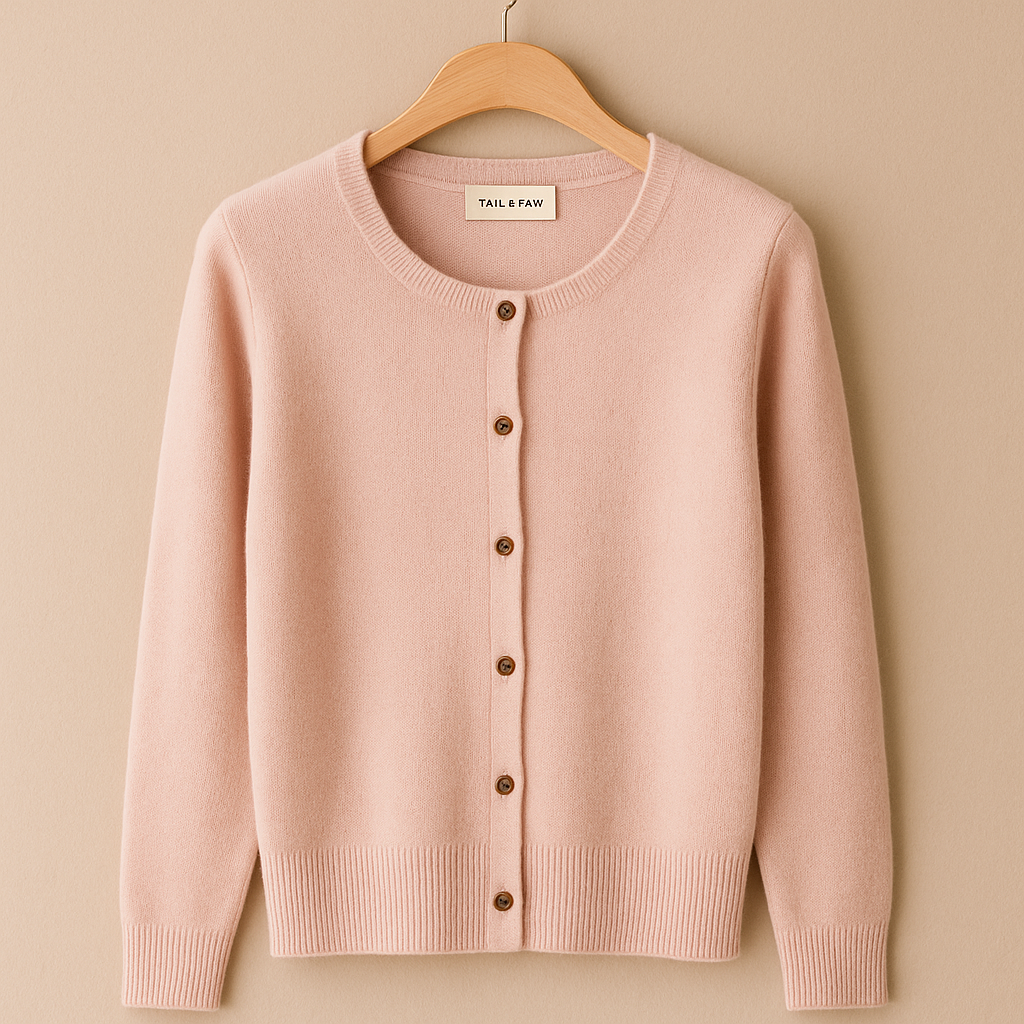 Tail & Paw Classic O-Neck Cashmere Cardigan