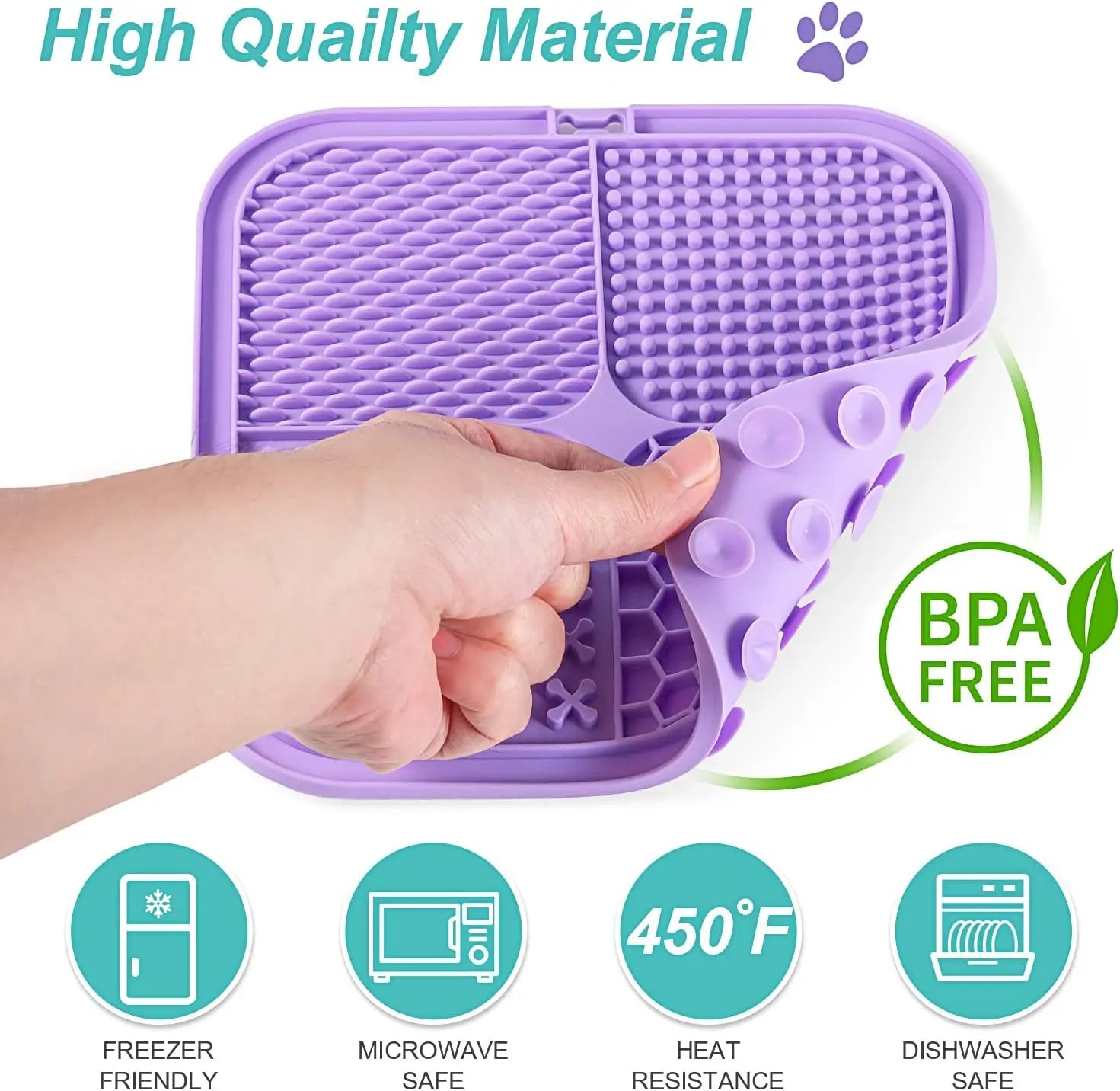 3-Pack Lick Mats for Dogs and Cats with Suction Cups - Anxiety Relief and Boredom Reduction Toys, Ideal for Bathing and Grooming with Peanut Butter Licking Pad