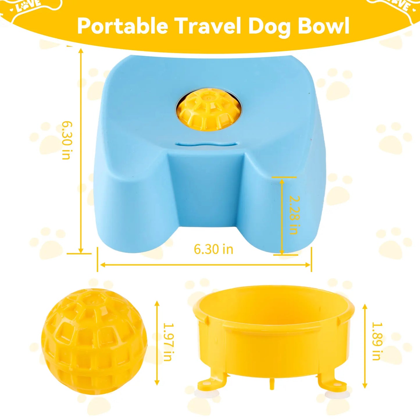 Silicone Non-Skid Interactive Slow Feeder Bowl for Dogs - 3/4 Cup Capacity for Wet Food, Bone Broth, and Yogurt, Promotes Anxiety Relief for Small to Large Dogs (Blue) - Mid-Year Sale