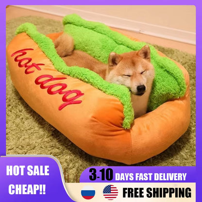 Premium Soft Fiber Dog and Cat Bed - Large Lounger Kennel Mat in Various Sizes