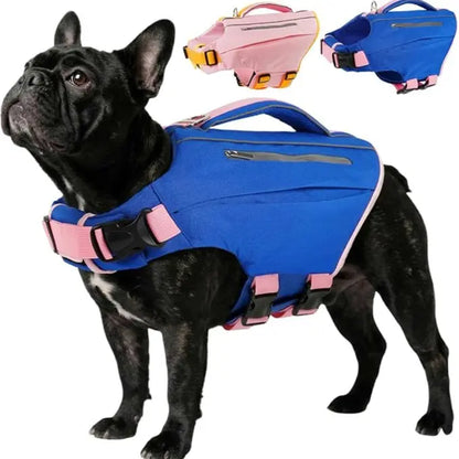 Kuoser High Buoyancy Dog Life Jacket with Reflective Accents - Adjustable Life Vest for Small, Medium, and Large Breeds - Lightweight Dog Life Preserver with Rescue Handle for Aquatic Activities