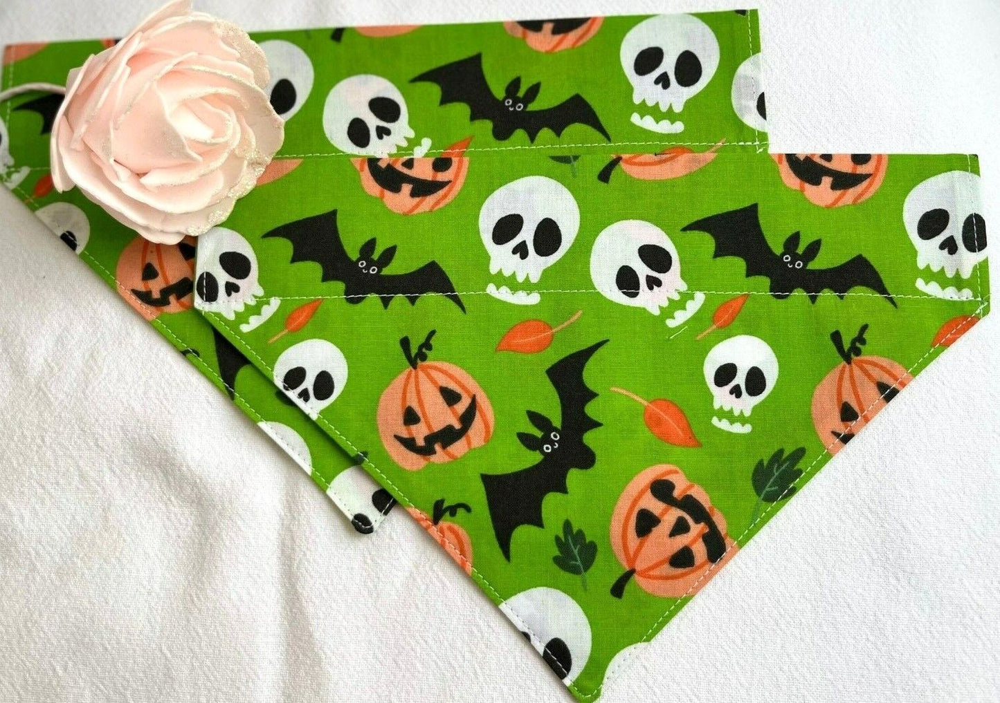 Handmade Charity Halloween Dog Bow and Bandana - Available in Multiple Sizes - Made in the UK