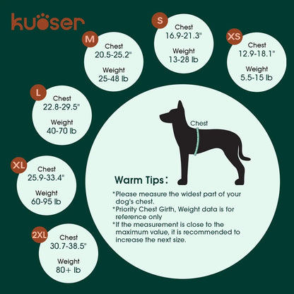 Kuoser High Buoyancy Dog Life Jacket with Reflective Accents - Adjustable Life Vest for Small, Medium, and Large Breeds - Lightweight Dog Life Preserver with Rescue Handle for Aquatic Activities