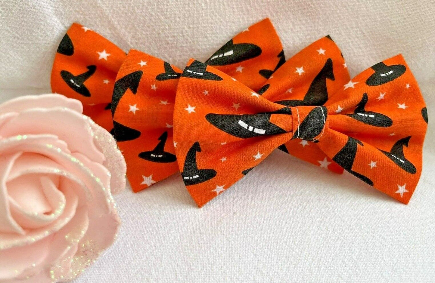 Handmade Charity Halloween Dog Bow and Bandana - Available in Multiple Sizes - Made in the UK