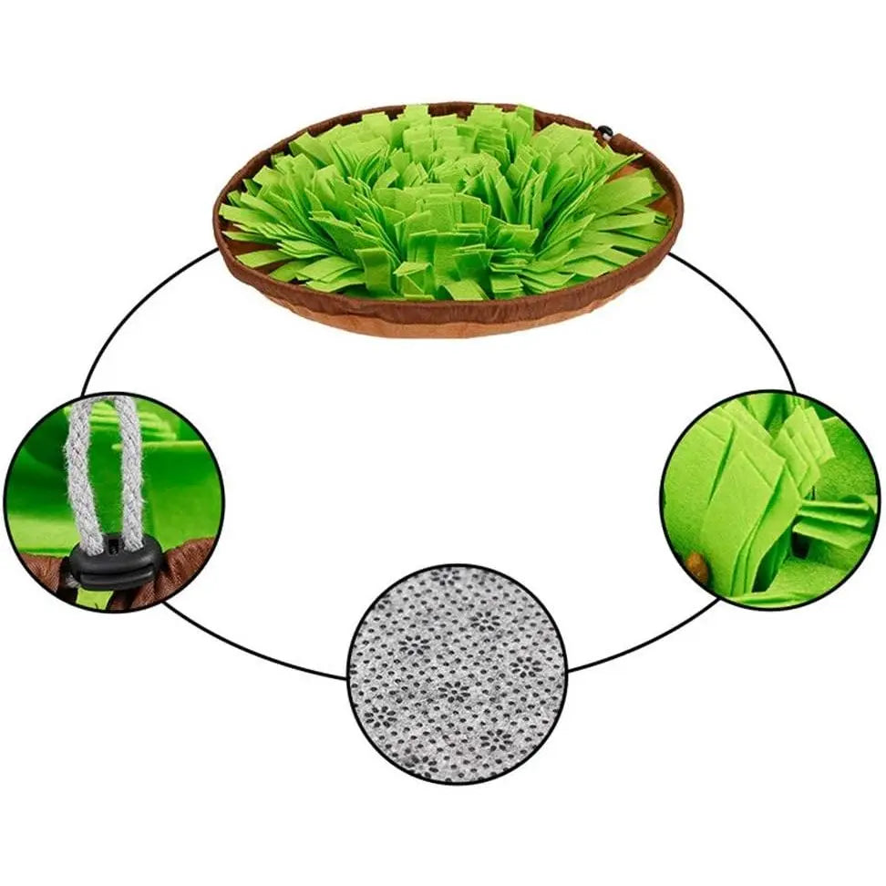 Interactive Pet Snuffle Mat for Dogs and Cats - Enhances Foraging Skills and Reduces Boredom, Ideal for Indoor and Outdoor Use, Travel-Friendly Treat Dispenser