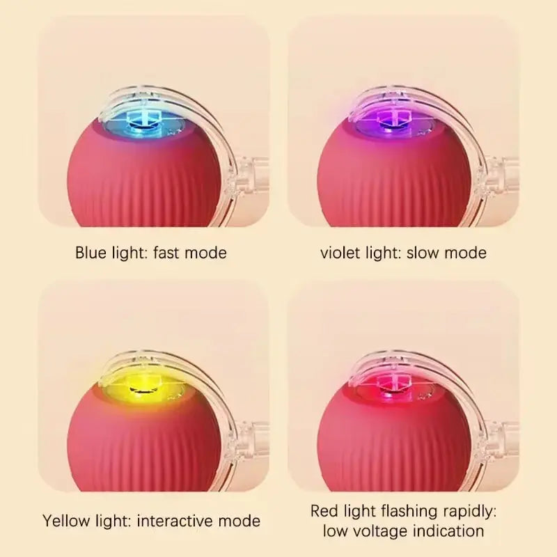 Interactive 360° Smart Automatic Rolling Pet Ball for Cats and Dogs - Indoor Play Toy