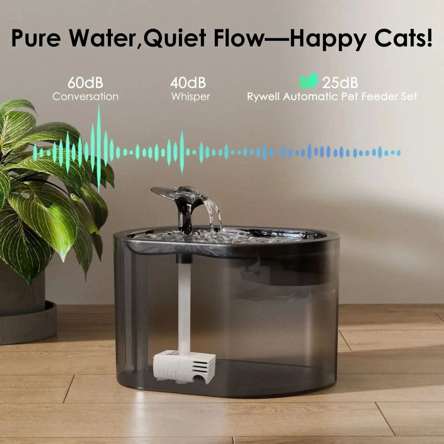 2-in-1 Automatic Cat Feeder and Water Dispenser with Programmable Scheduling, Voice Recording, and Dual Power Supply, Perfect for Cats