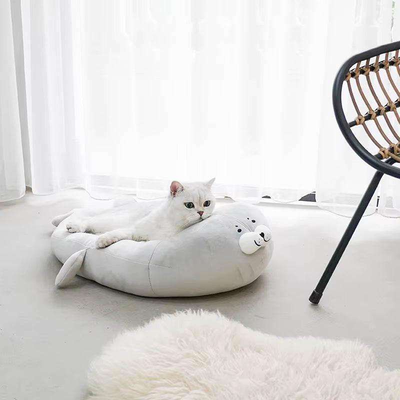 Premium Soft Fiber Dog and Cat Bed - Large Lounger Kennel Mat in Various Sizes