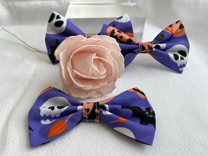 Handmade Charity Halloween Dog Bow and Bandana - Available in Multiple Sizes - Made in the UK