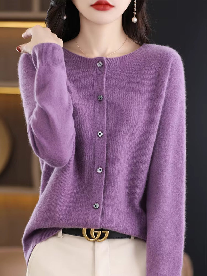 Tail & Paw Classic O-Neck Cashmere Cardigan