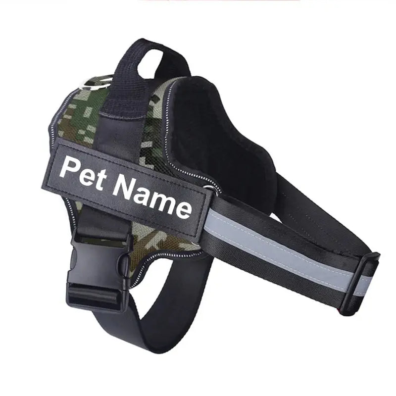 Pawstoclaws Customizable Reflective Adjustable No-Pull Dog Harness