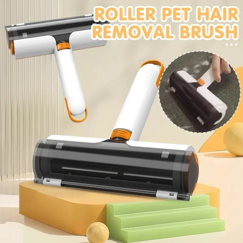 Multifunctional Portable 2-in-1 Pet Hair Removal Roller and Washable Brush