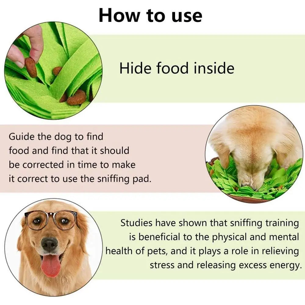 Interactive Pet Snuffle Mat for Dogs and Cats - Enhances Foraging Skills and Reduces Boredom, Ideal for Indoor and Outdoor Use, Travel-Friendly Treat Dispenser