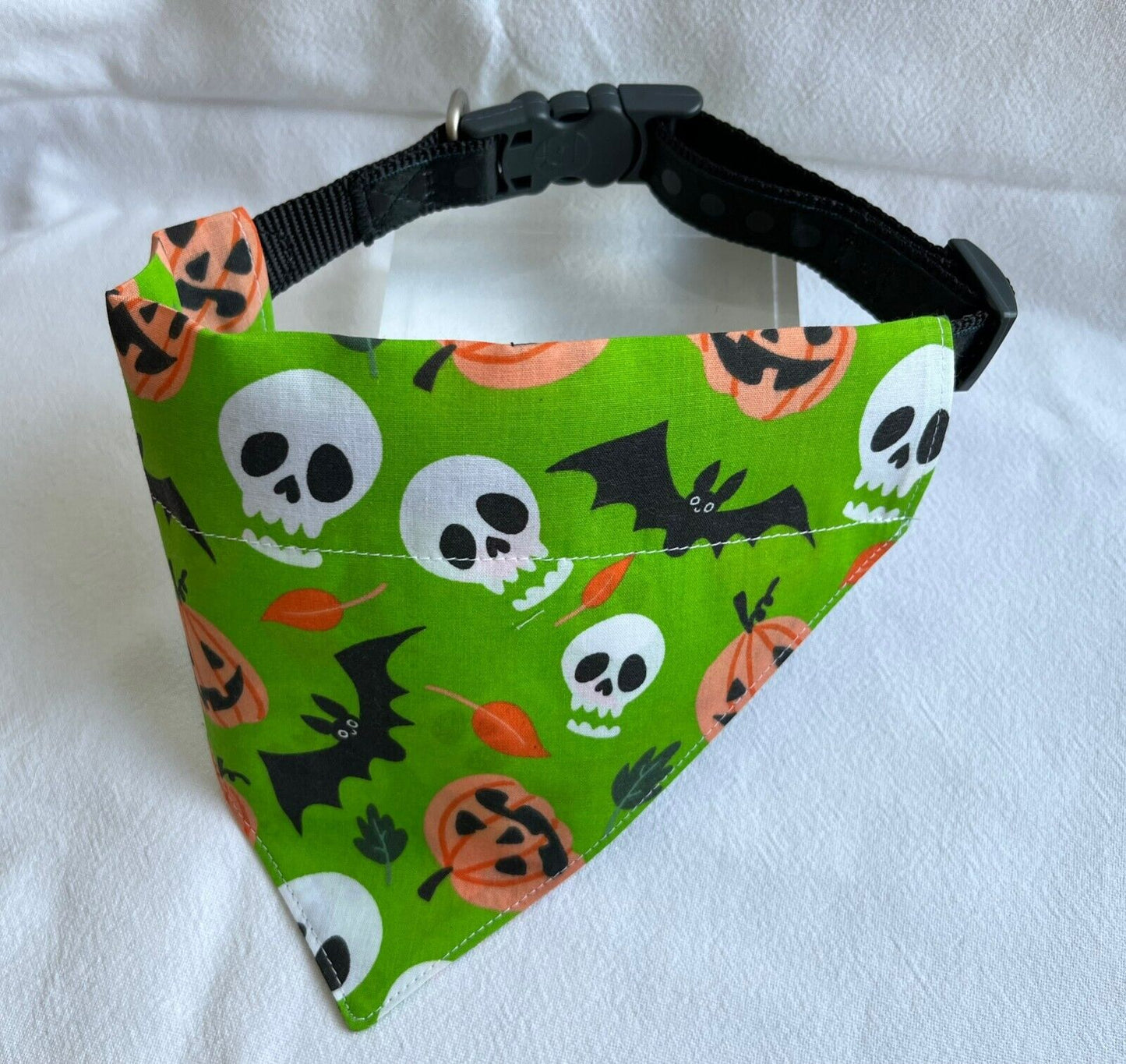 Handmade Charity Halloween Dog Bow and Bandana - Available in Multiple Sizes - Made in the UK