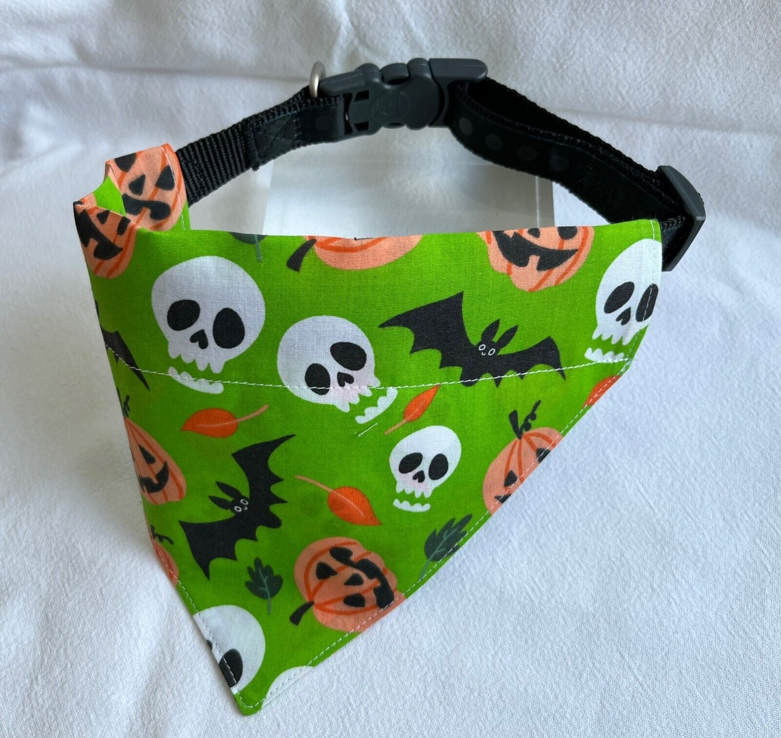 Handmade Charity Halloween Dog Bow and Bandana - Available in Multiple Sizes - Made in the UK