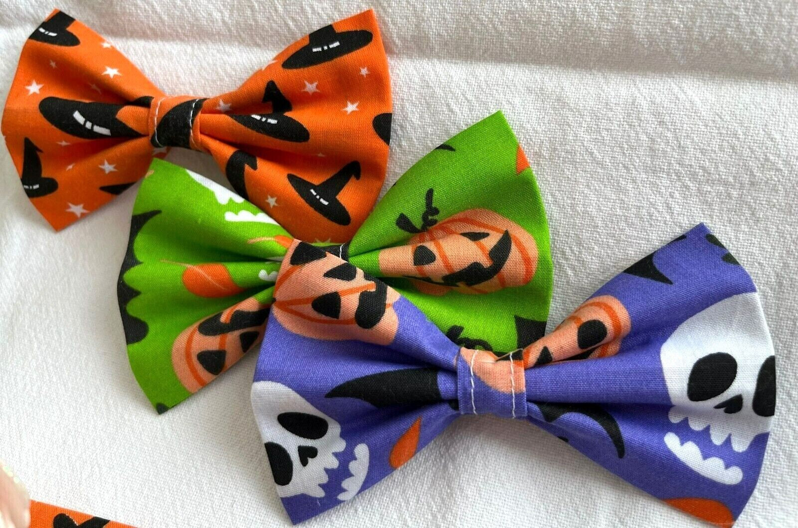 Handmade Charity Halloween Dog Bow and Bandana - Available in Multiple Sizes - Made in the UK